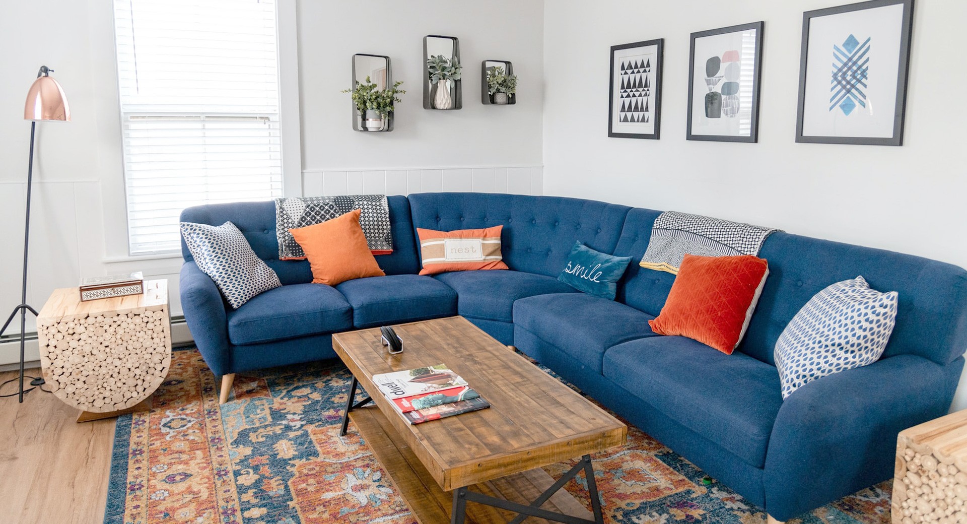 Modern apartment with a pole for buy